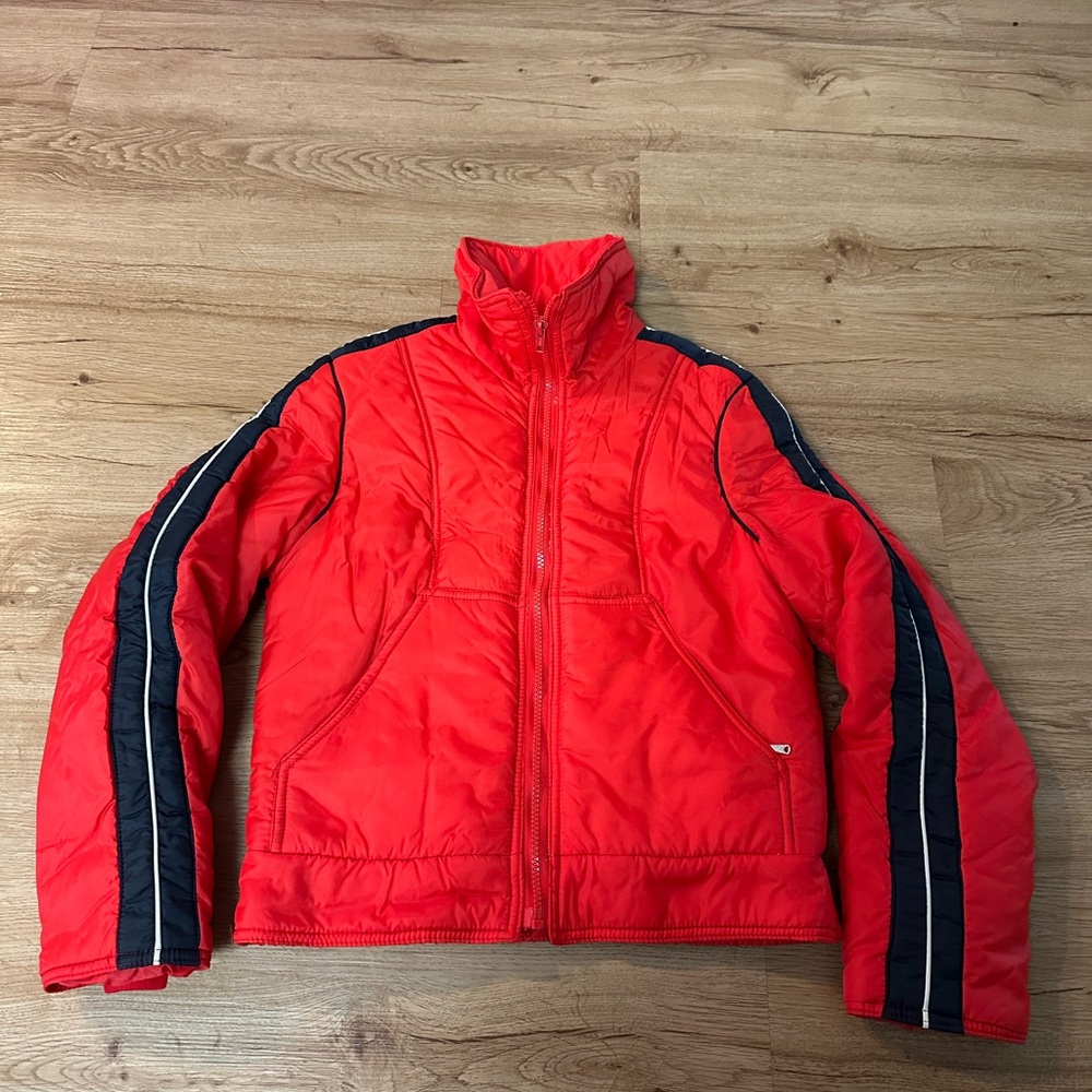 Goldwin Red Ski Jacket with Stripe Detail
